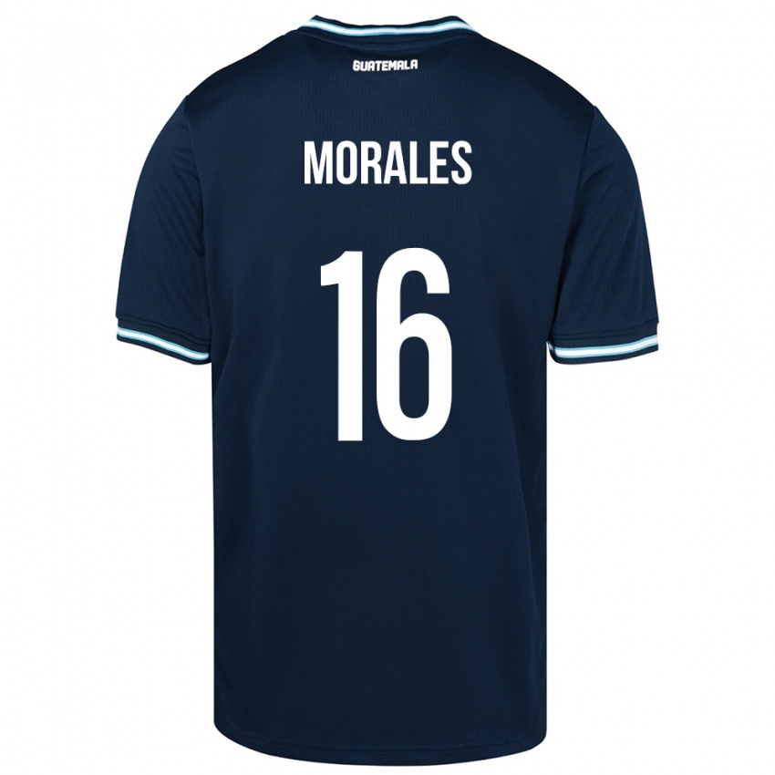 Hombre Camiseta Guatemala José Morales #16 Azul 2ª Equipación 24-26 La Camisa Argentina