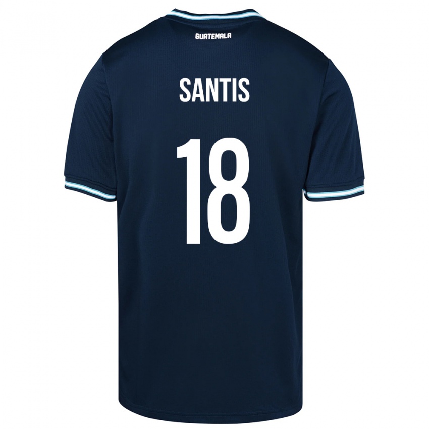 Hombre Camiseta Guatemala Óscar Santis #18 Azul 2ª Equipación 24-26 La Camisa Argentina