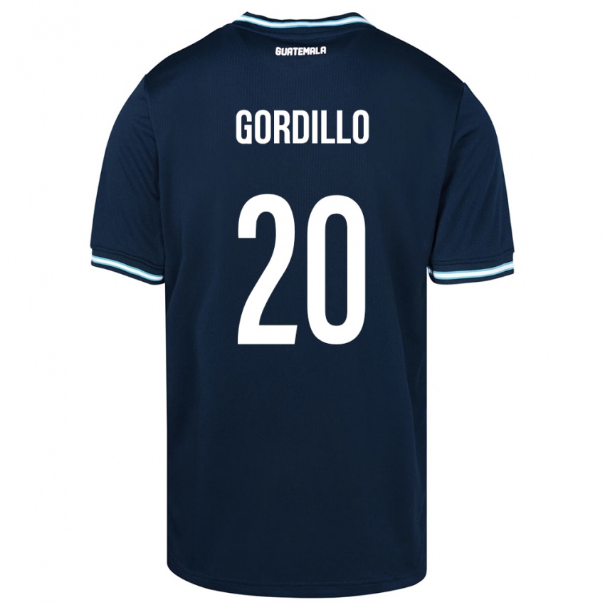 Hombre Camiseta Guatemala Gerardo Gordillo #20 Azul 2ª Equipación 24-26 La Camisa Argentina