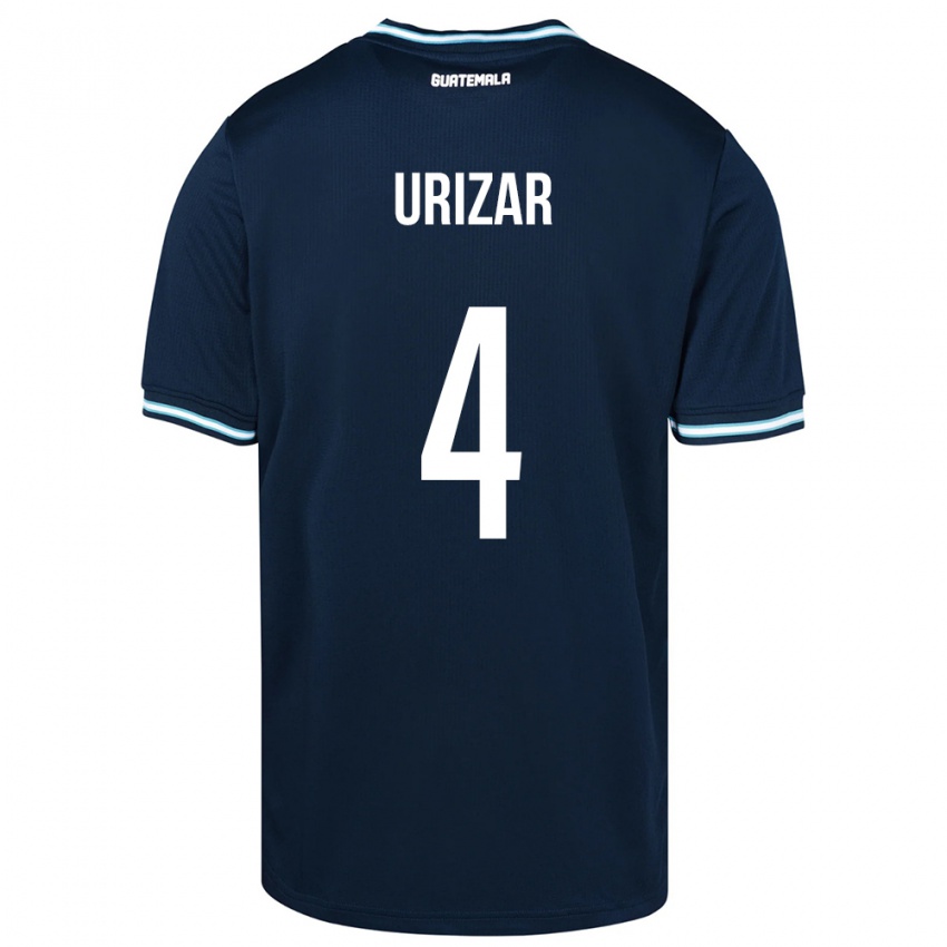 Hombre Camiseta Guatemala Jeshua Urizar #4 Azul 2ª Equipación 24-26 La Camisa Argentina