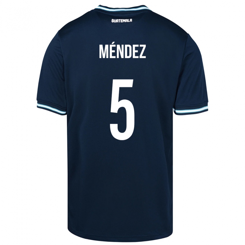 Hombre Camiseta Guatemala Diego Méndez #5 Azul 2ª Equipación 24-26 La Camisa Argentina