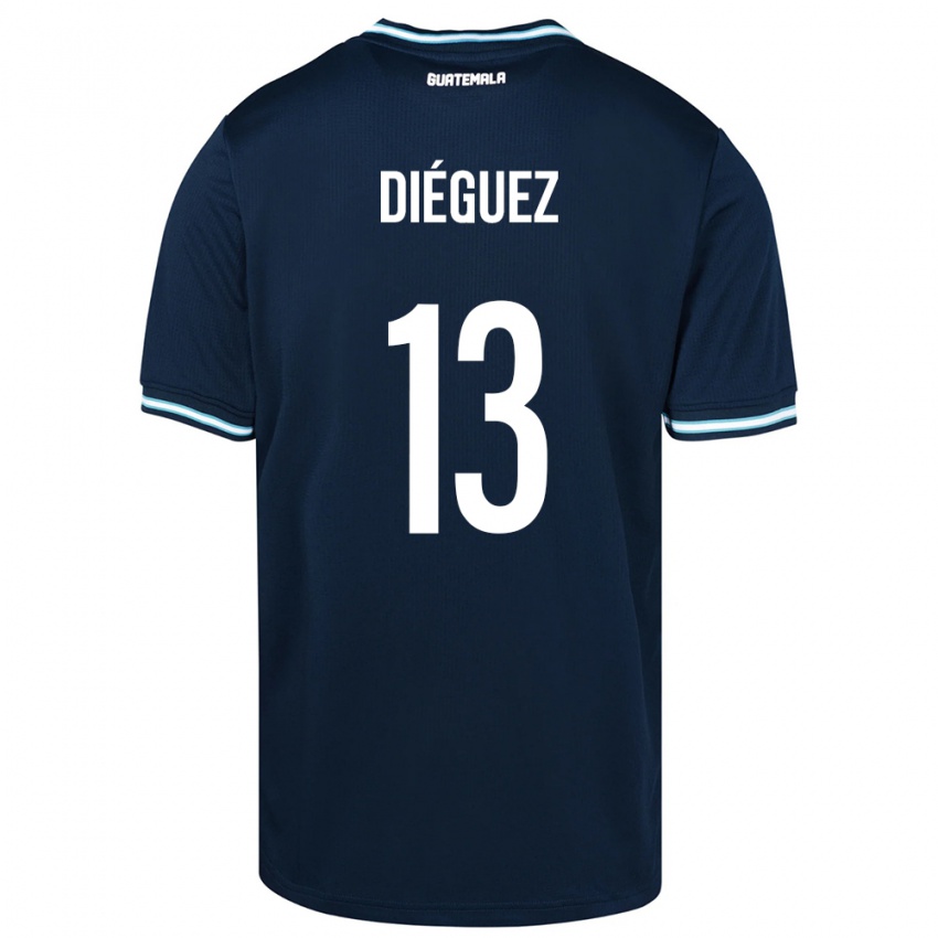 Hombre Camiseta Guatemala Jonathan Diéguez #13 Azul 2ª Equipación 24-26 La Camisa Argentina