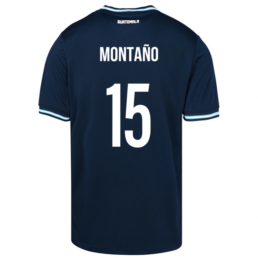 Hombre Camiseta Guatemala Figo Montaño #15 Azul 2ª Equipación 24-26 La Camisa Argentina