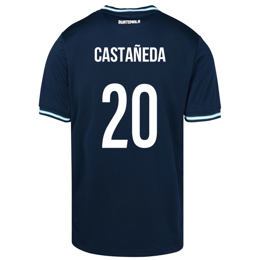 Hombre Camiseta Guatemala Brayam Castañeda #20 Azul 2ª Equipación 24-26 La Camisa Argentina