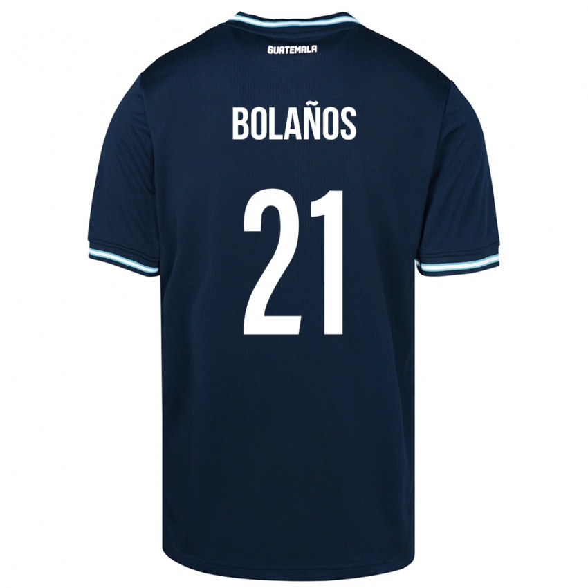 Hombre Camiseta Guatemala Diego Bolaños #21 Azul 2ª Equipación 24-26 La Camisa Argentina