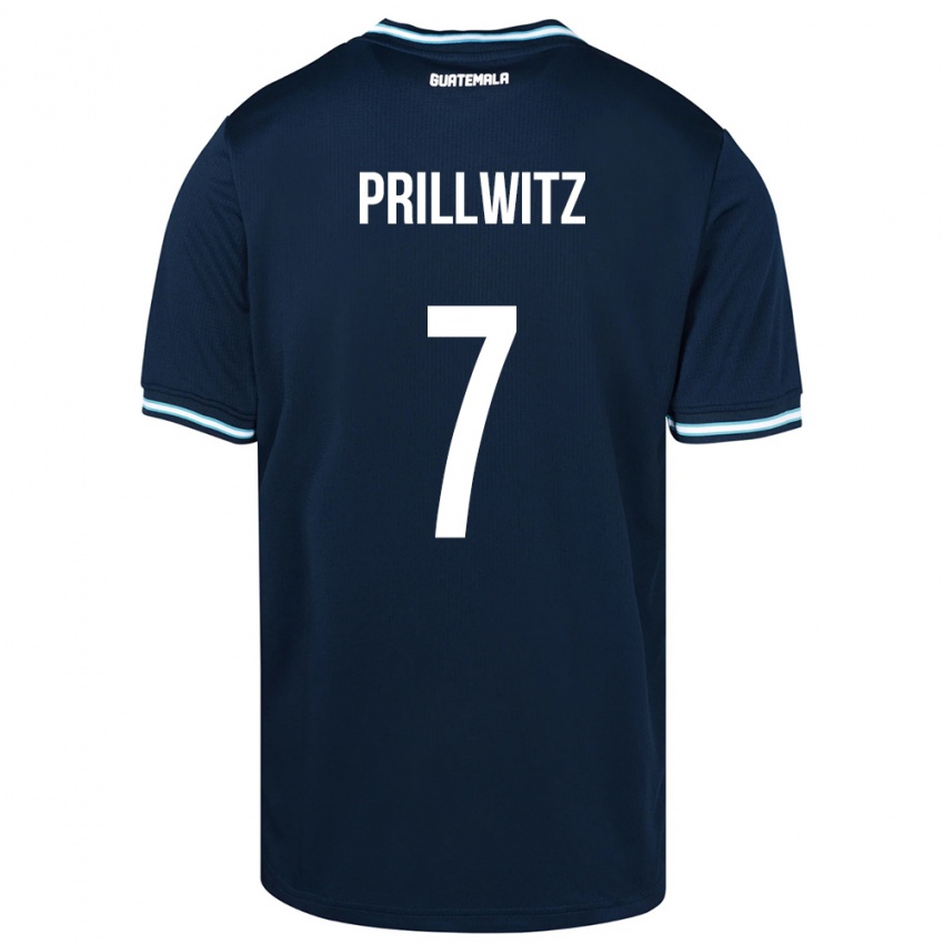 Hombre Camiseta Guatemala Héctor Prillwitz #7 Azul 2ª Equipación 24-26 La Camisa Argentina