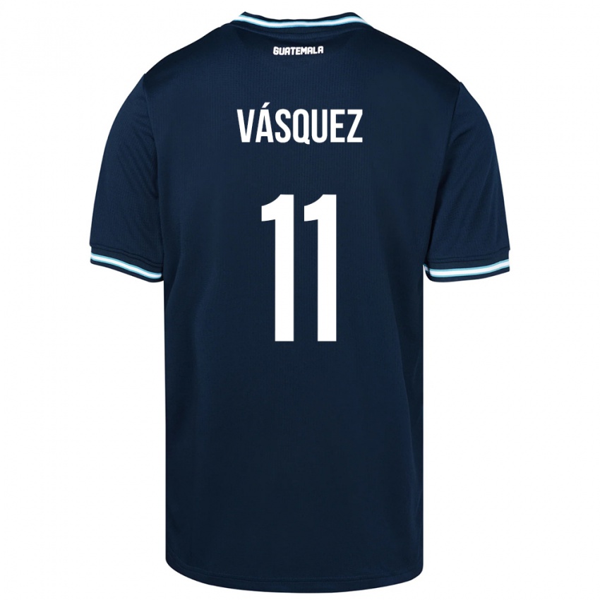 Hombre Camiseta Guatemala Gabino Vásquez #11 Azul 2ª Equipación 24-26 La Camisa Argentina