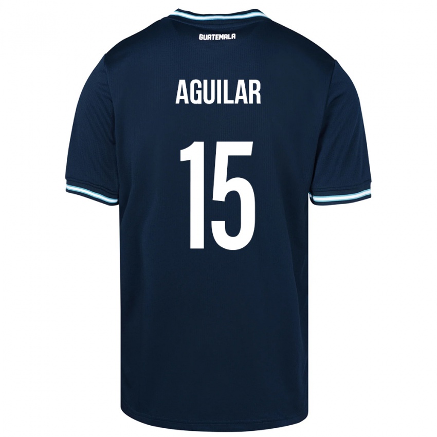 Hombre Camiseta Guatemala Carlos Aguilar #15 Azul 2ª Equipación 24-26 La Camisa Argentina