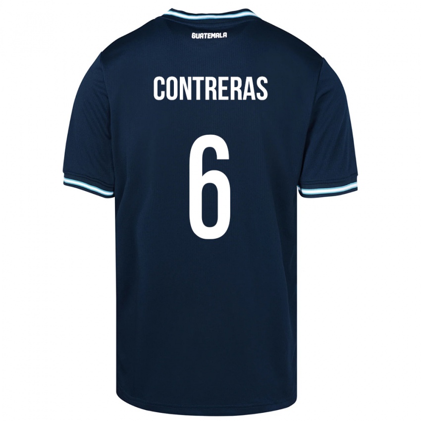 Hombre Camiseta Guatemala María Contreras #6 Azul 2ª Equipación 24-26 La Camisa Argentina