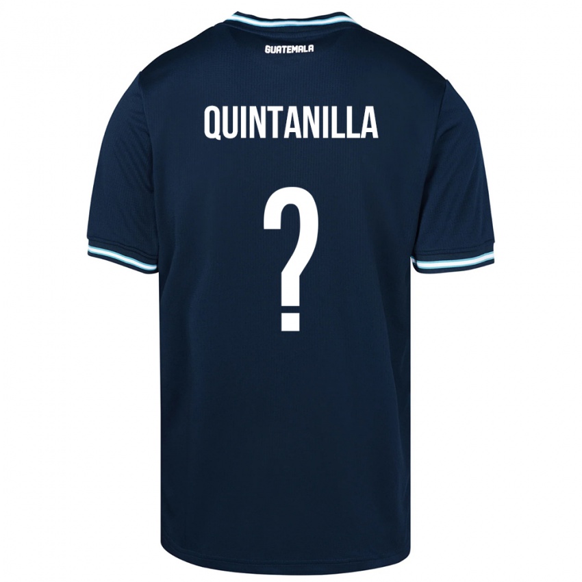 Hombre Camiseta Guatemala Anayelli Quintanilla #0 Azul 2ª Equipación 24-26 La Camisa Argentina