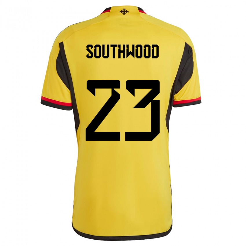 Hombre Camiseta Irlanda Del Norte Luke Southwood #23 Blanco 2ª Equipación 24-26 La Camisa Argentina