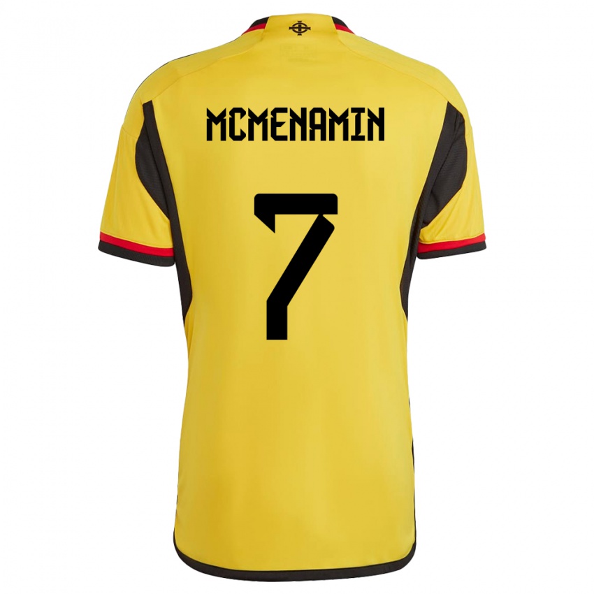 Hombre Camiseta Irlanda Del Norte Conor Mcmenamin #7 Blanco 2ª Equipación 24-26 La Camisa Argentina