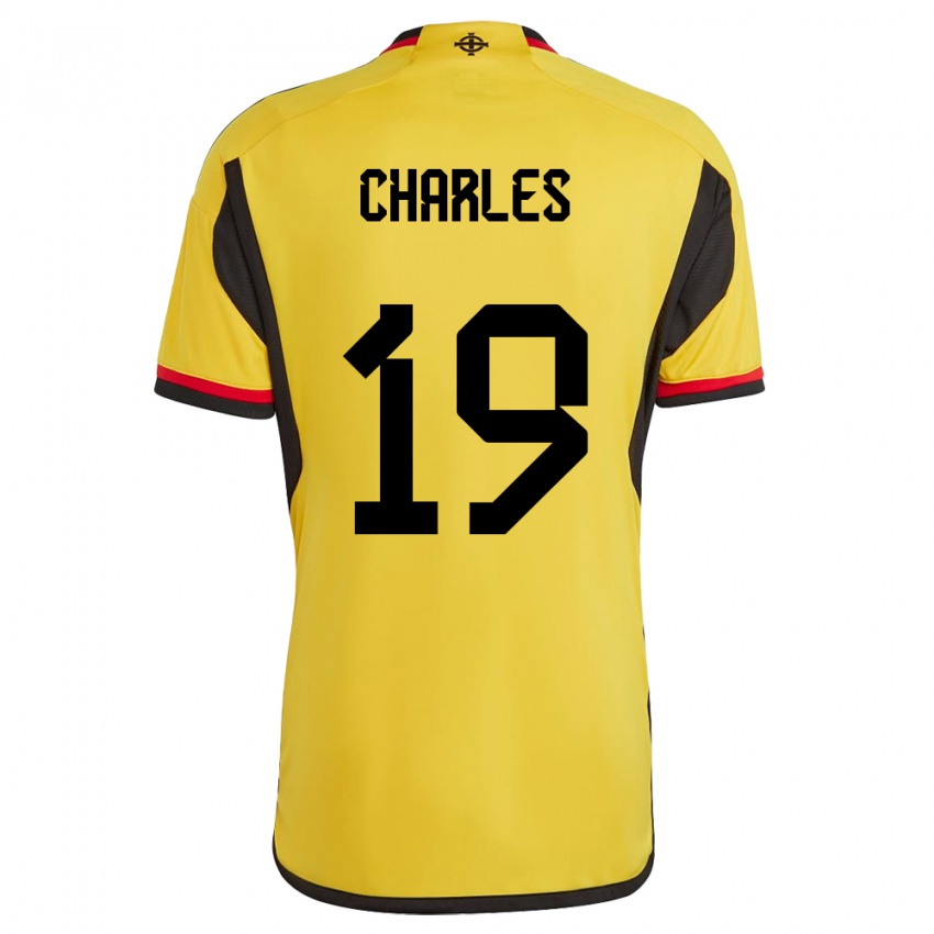 Hombre Camiseta Irlanda Del Norte Shea Charles #19 Blanco 2ª Equipación 24-26 La Camisa Argentina