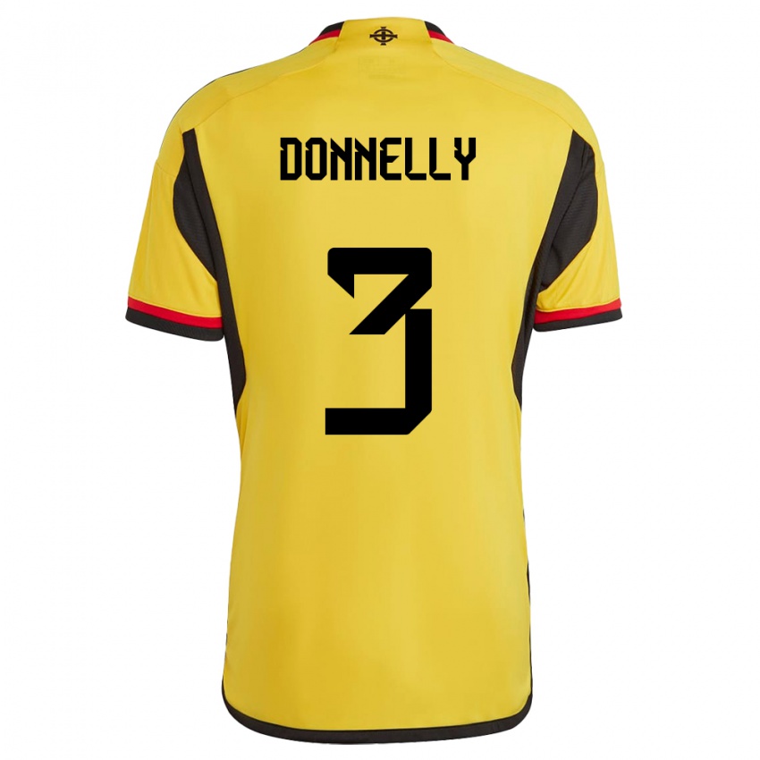 Hombre Camiseta Irlanda Del Norte Aaron Donnelly #3 Blanco 2ª Equipación 24-26 La Camisa Argentina