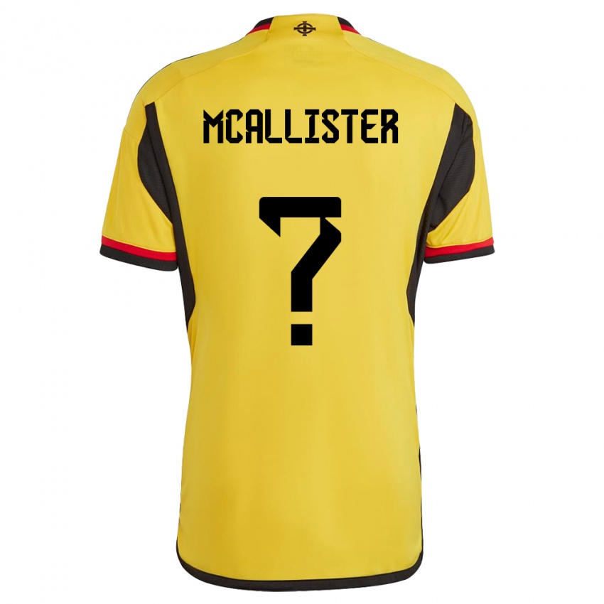 Hombre Camiseta Irlanda Del Norte Sean Mcallister #0 Blanco 2ª Equipación 24-26 La Camisa Argentina