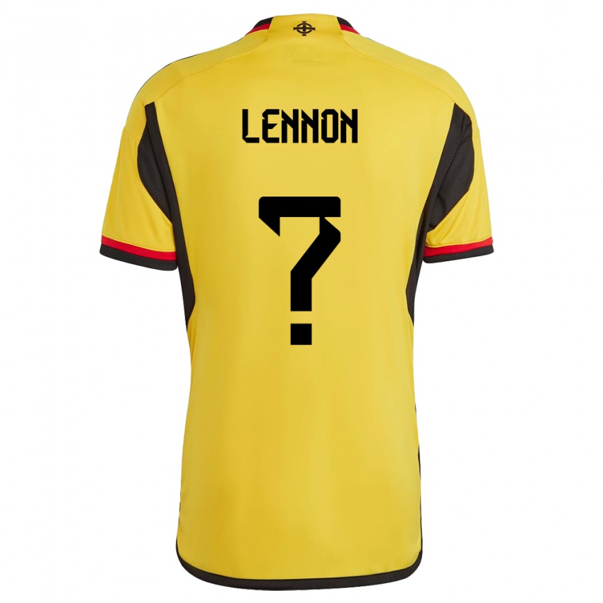 Hombre Camiseta Irlanda Del Norte Gallagher Lennon #0 Blanco 2ª Equipación 24-26 La Camisa Argentina