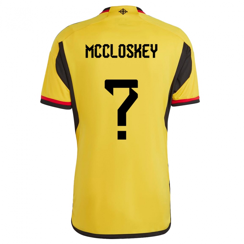 Hombre Camiseta Irlanda Del Norte Darragh Mccloskey #0 Blanco 2ª Equipación 24-26 La Camisa Argentina