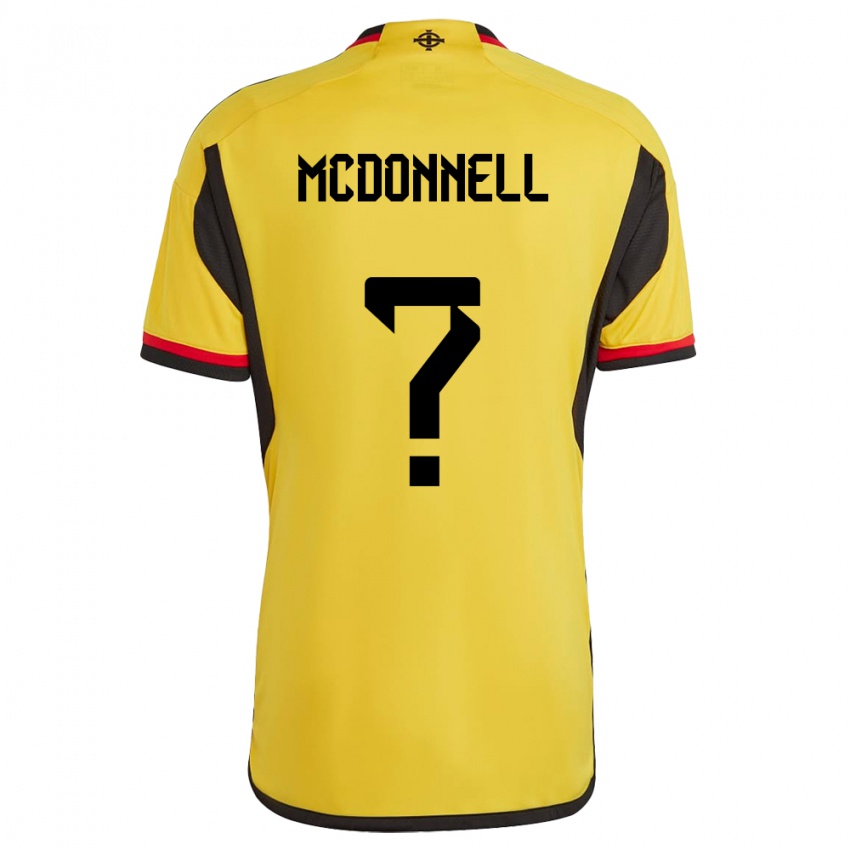 Hombre Camiseta Irlanda Del Norte Noah Mcdonnell #0 Blanco 2ª Equipación 24-26 La Camisa Argentina