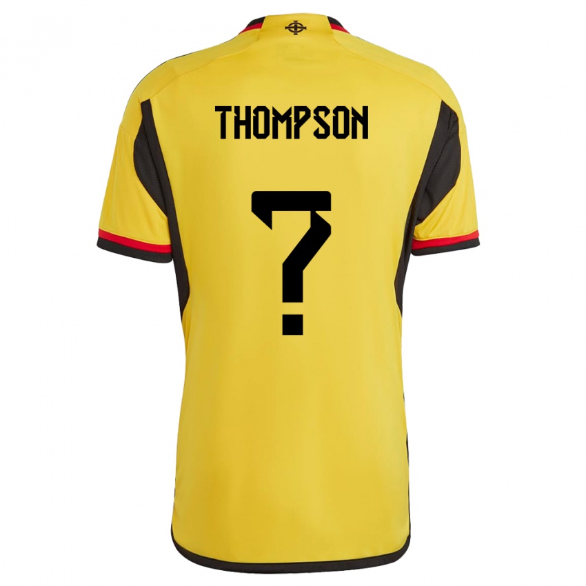 Hombre Camiseta Irlanda Del Norte Kalum Thompson #0 Blanco 2ª Equipación 24-26 La Camisa Argentina