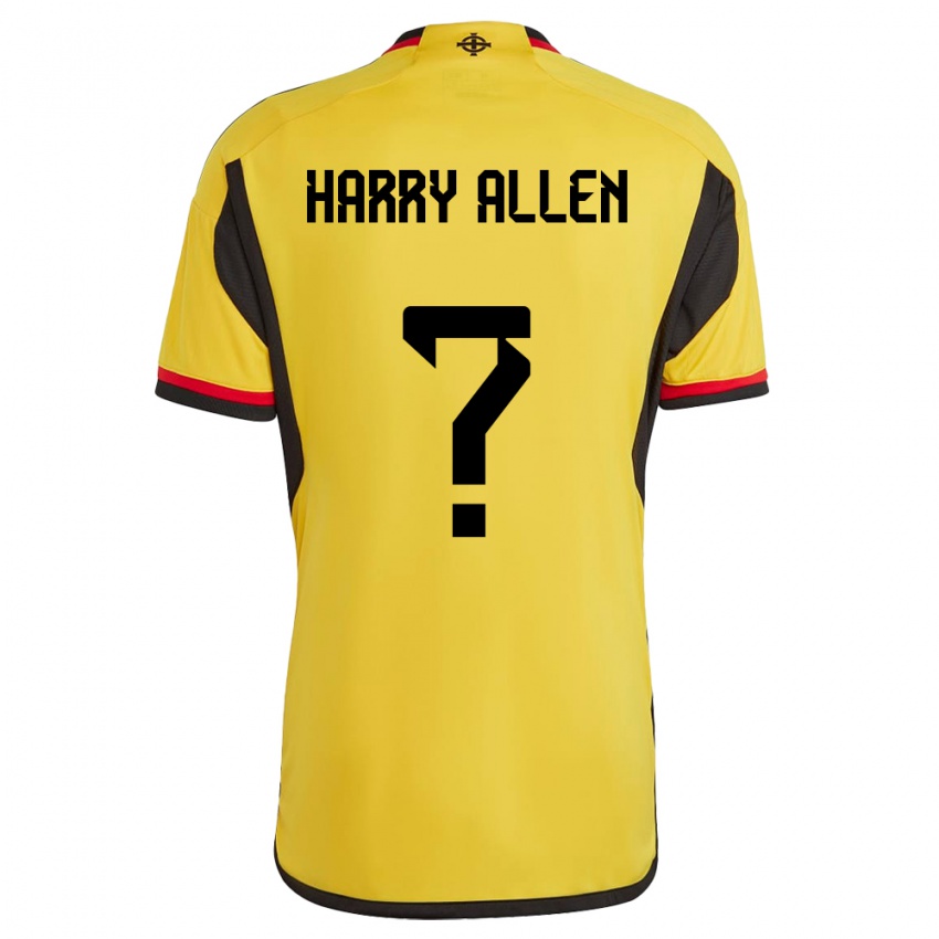 Hombre Camiseta Irlanda Del Norte Harry Allen #0 Blanco 2ª Equipación 24-26 La Camisa Argentina