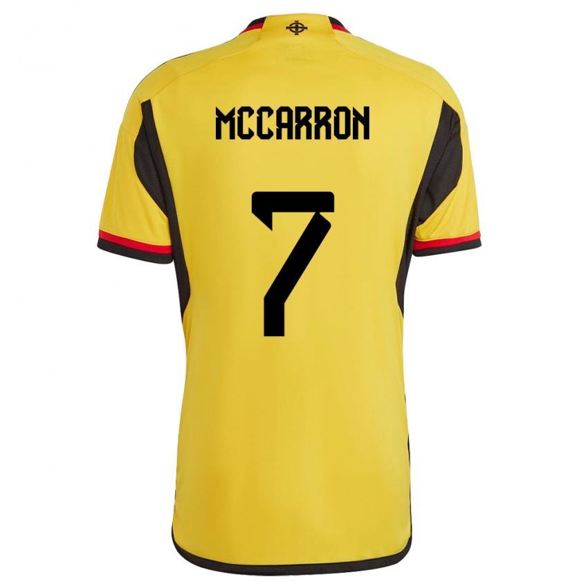 Hombre Camiseta Irlanda Del Norte Chloe Mccarron #7 Blanco 2ª Equipación 24-26 La Camisa Argentina