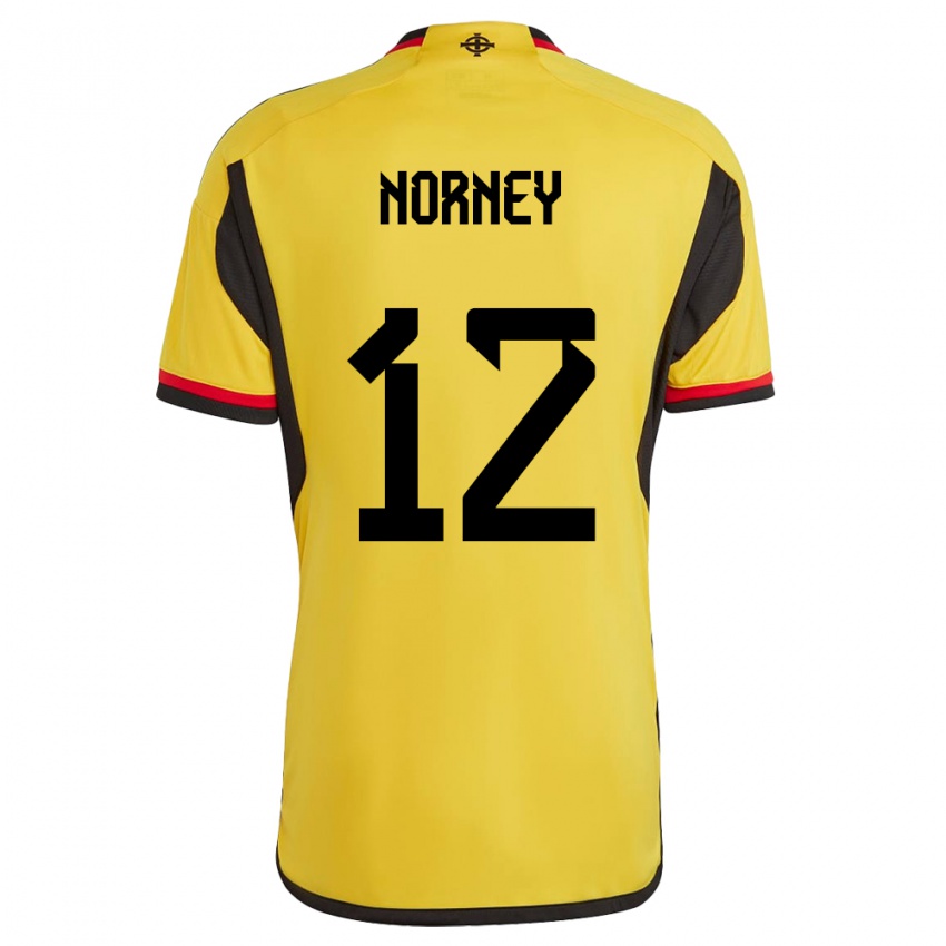 Hombre Camiseta Irlanda Del Norte Rachael Norney #12 Blanco 2ª Equipación 24-26 La Camisa Argentina