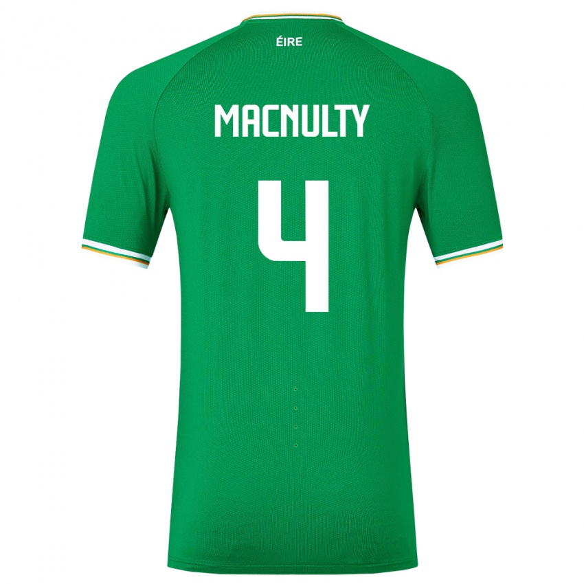 Mujer Camiseta Irlanda Anselmo García Macnulty #4 Verde 1ª Equipación 24-26 La Camisa Argentina