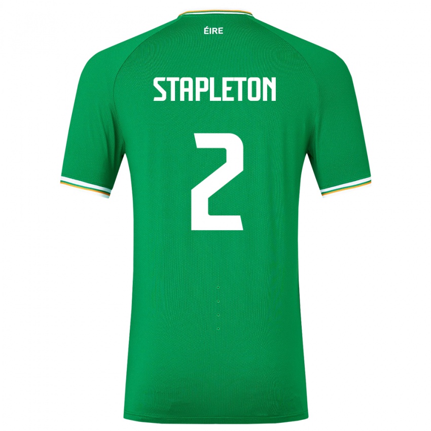 Mujer Camiseta Irlanda Jessie Stapleton #2 Verde 1ª Equipación 24-26 La Camisa Argentina