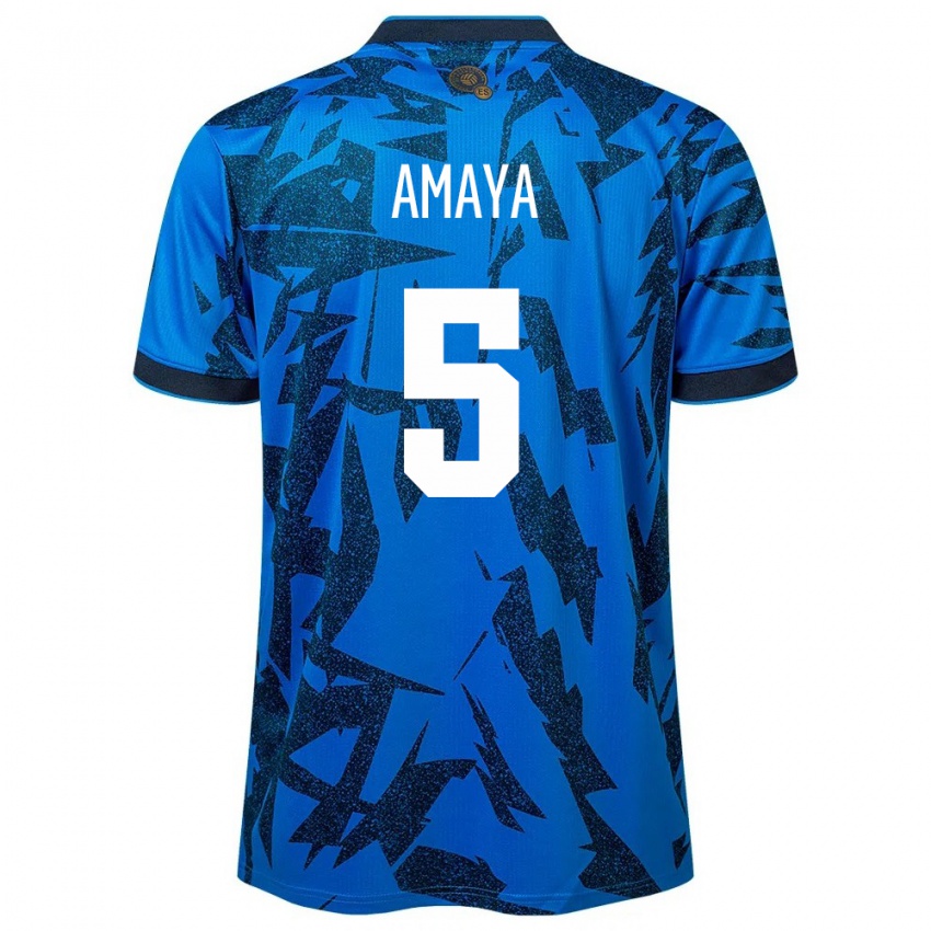 Mujer Camiseta El Salvador Nicolle Amaya #5 Azul 1ª Equipación 24-26 La Camisa Argentina