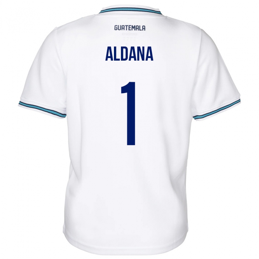 Mujer Camiseta Guatemala David Aldana #1 Blanco 1ª Equipación 24-26 La Camisa Argentina