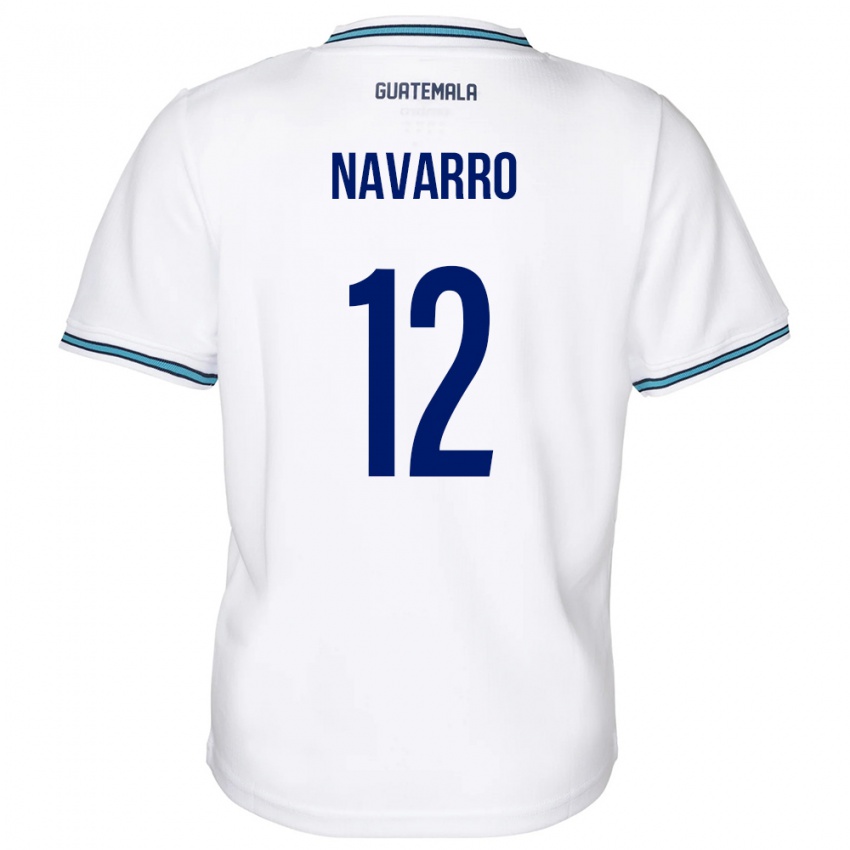 Mujer Camiseta Guatemala Kenderson Navarro #12 Blanco 1ª Equipación 24-26 La Camisa Argentina