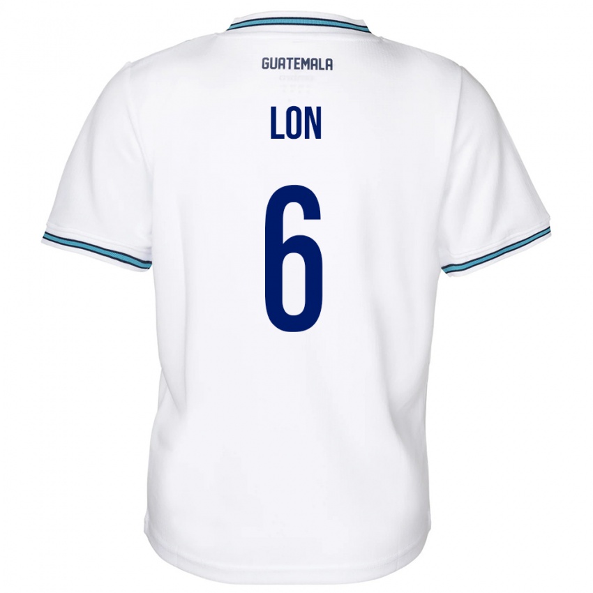 Mujer Camiseta Guatemala Ariel Lon #6 Blanco 1ª Equipación 24-26 La Camisa Argentina