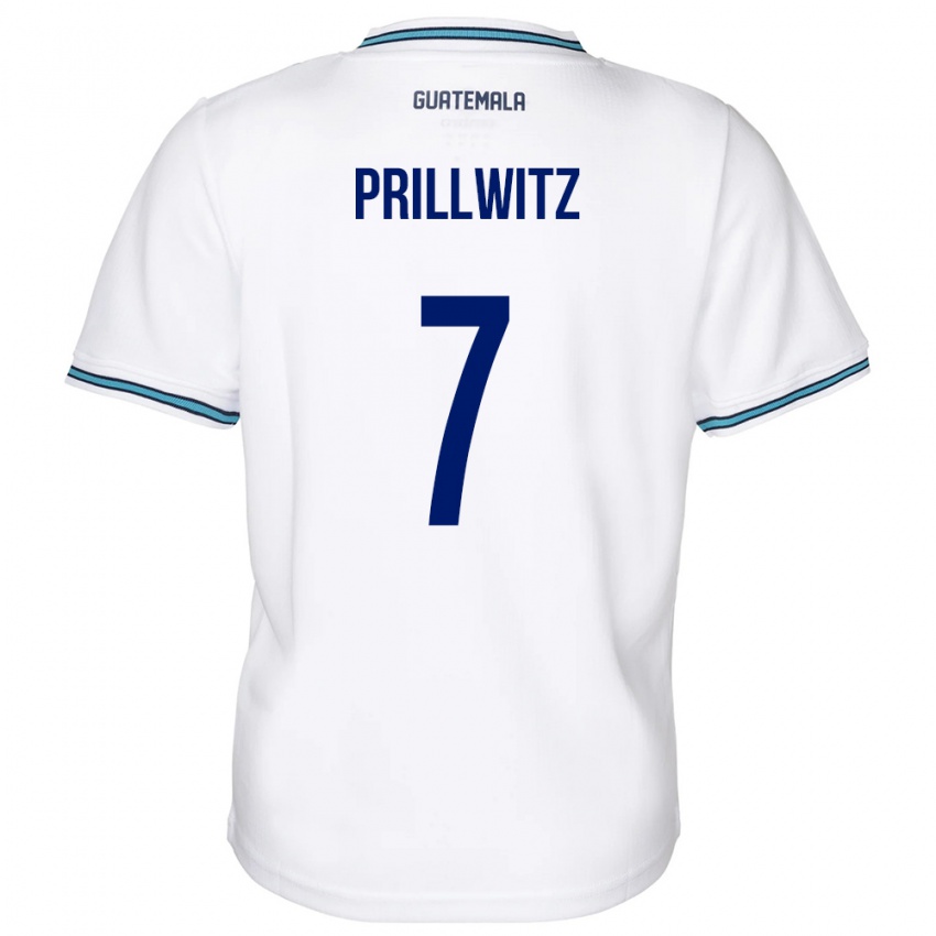 Mujer Camiseta Guatemala Héctor Prillwitz #7 Blanco 1ª Equipación 24-26 La Camisa Argentina
