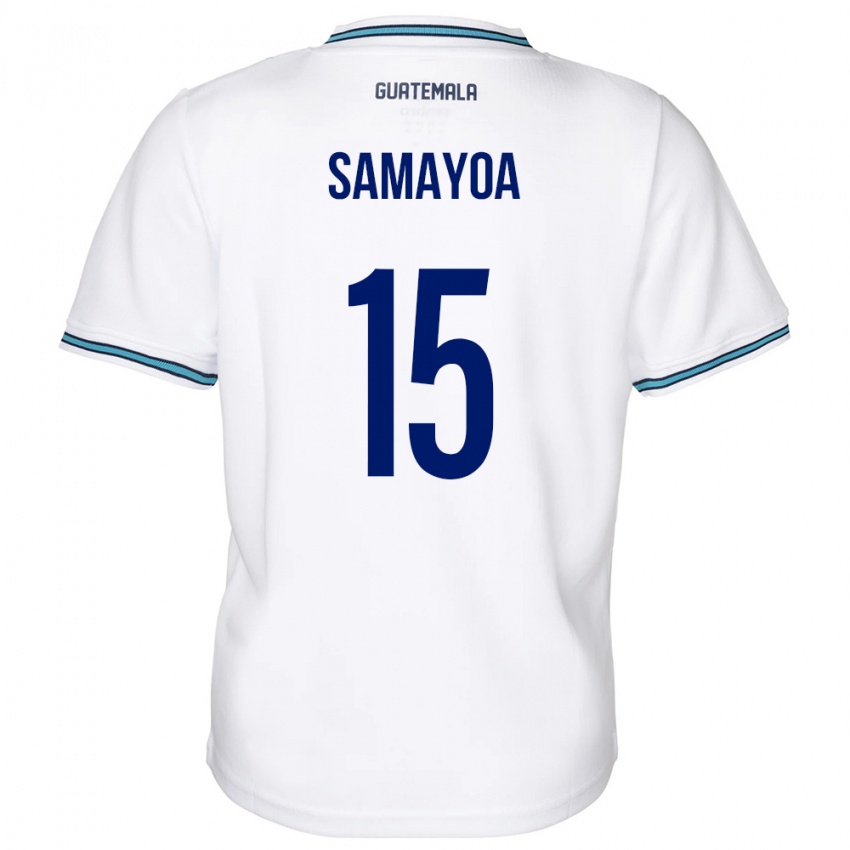 Mujer Camiseta Guatemala Giselle Samayoa #15 Blanco 1ª Equipación 24-26 La Camisa Argentina