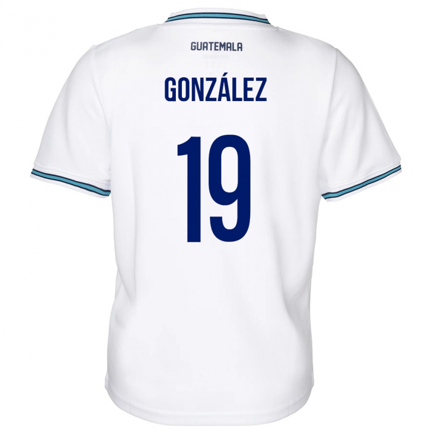 Mujer Camiseta Guatemala Karen González #19 Blanco 1ª Equipación 24-26 La Camisa Argentina