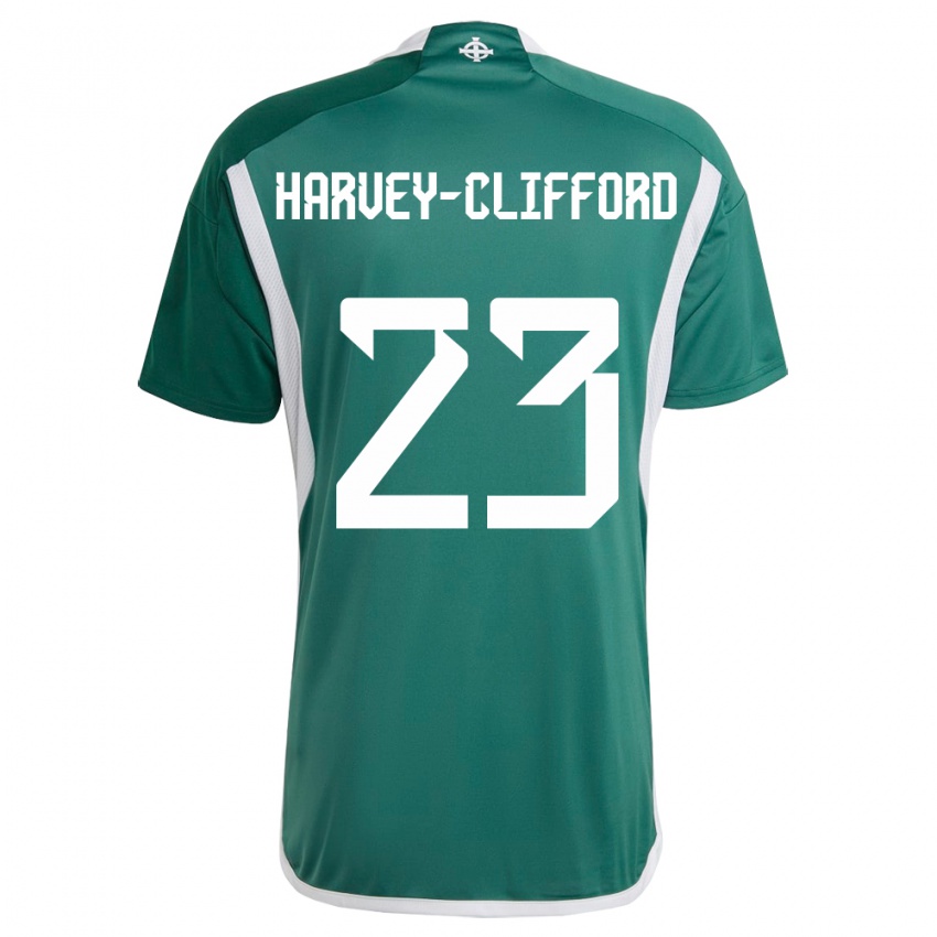 Mujer Camiseta Irlanda Del Norte Maddy Harvey-Clifford #23 Verde 1ª Equipación 24-26 La Camisa Argentina