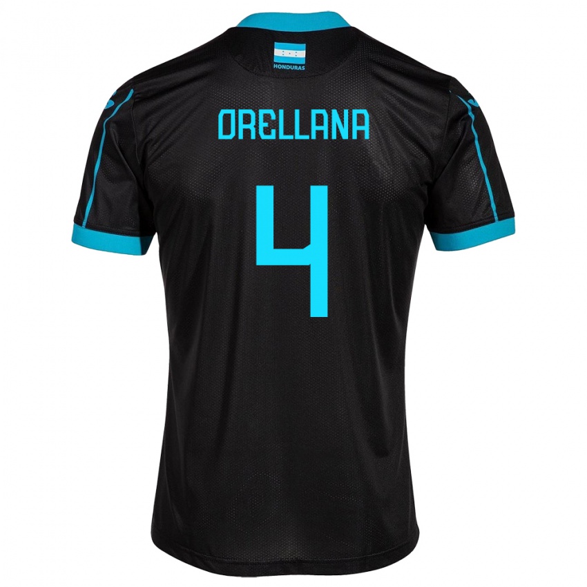 Mujer Camiseta Honduras André Orellana #4 Negro 2ª Equipación 24-26 La Camisa Argentina