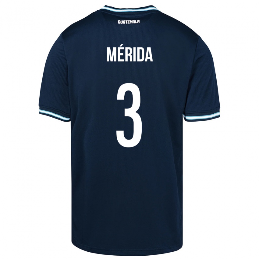 Mujer Camiseta Guatemala Daniel Mérida #3 Azul 2ª Equipación 24-26 La Camisa Argentina