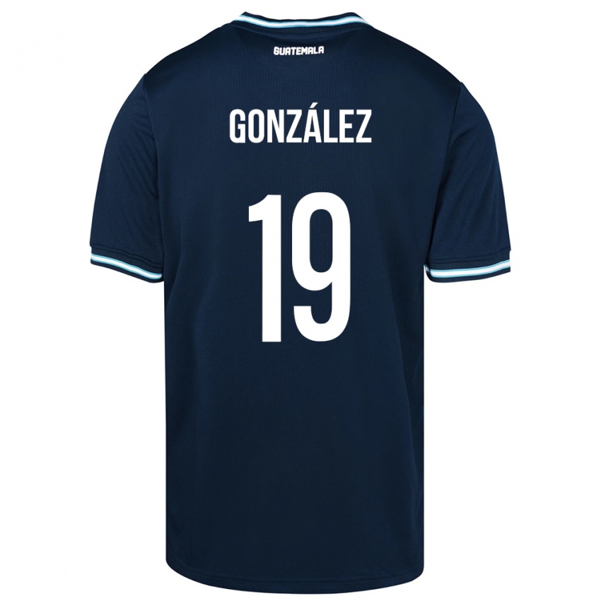 Mujer Camiseta Guatemala Karen González #19 Azul 2ª Equipación 24-26 La Camisa Argentina