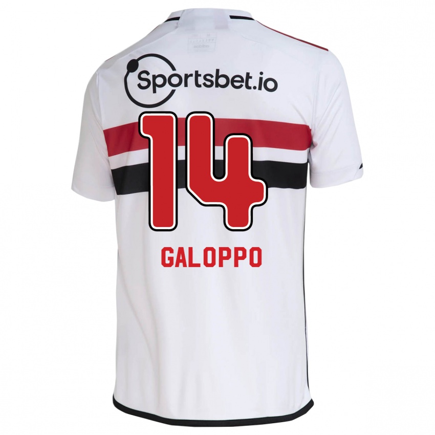 Niño Camiseta Giuliano Galoppo #14 Blanco 1ª Equipación 2023/24 La Camisa Argentina