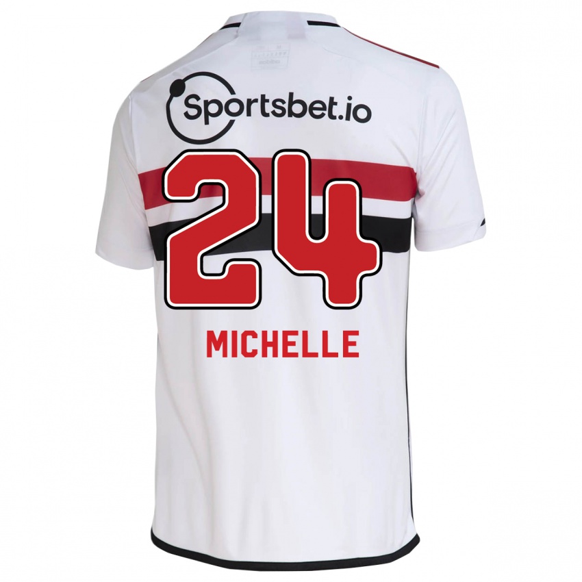 Niño Camiseta Michelle #24 Blanco 1ª Equipación 2023/24 La Camisa Argentina