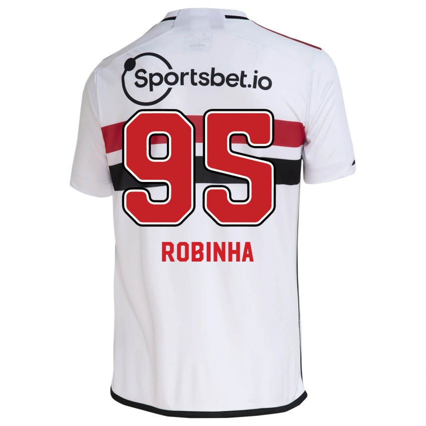 Niño Camiseta Robinha #95 Blanco 1ª Equipación 2023/24 La Camisa Argentina