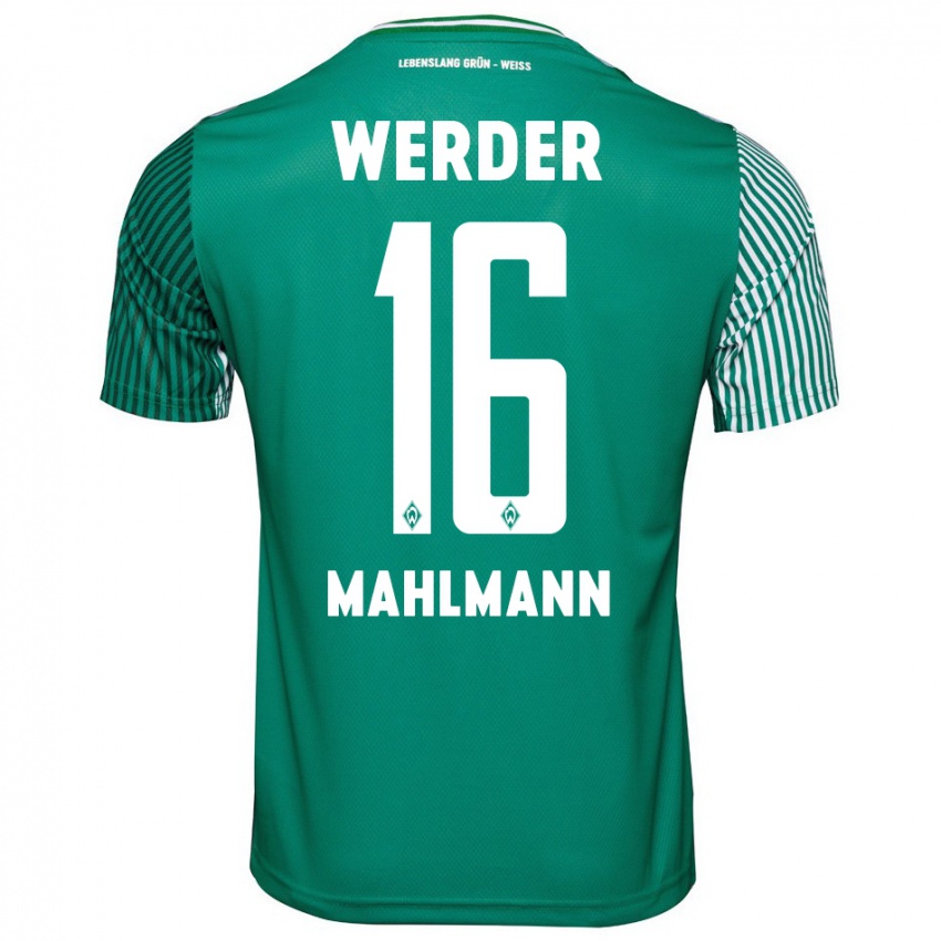 Niño Camiseta Justus Mahlmann #16 Verde 1ª Equipación 2023/24 La Camisa Argentina