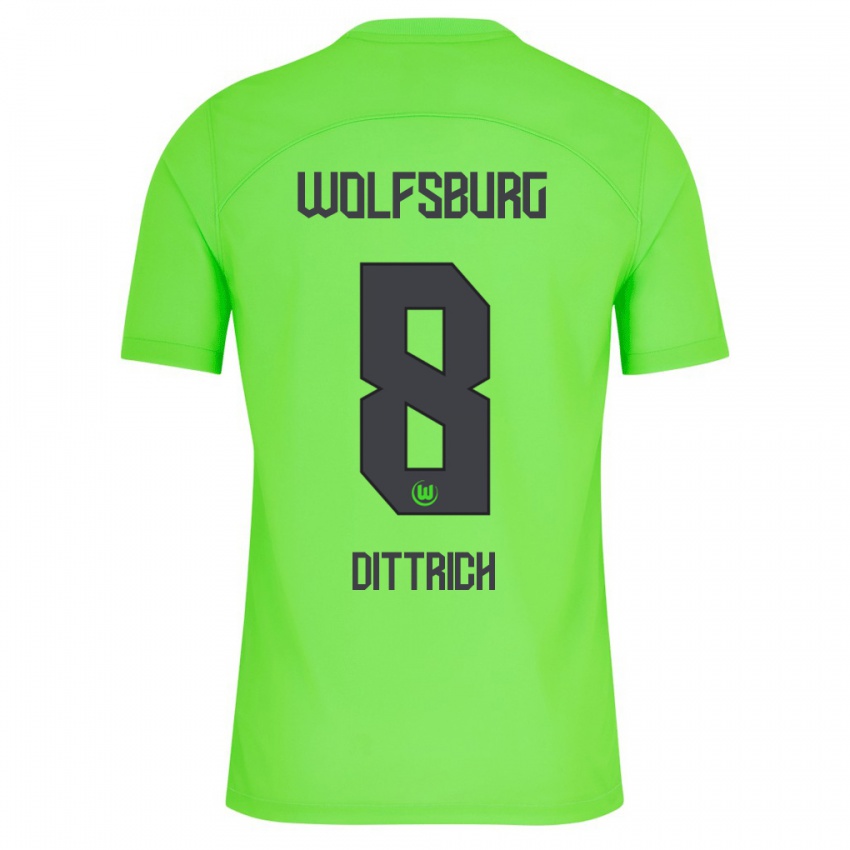 Niño Camiseta Elia Dittrich #8 Verde 1ª Equipación 2023/24 La Camisa Argentina