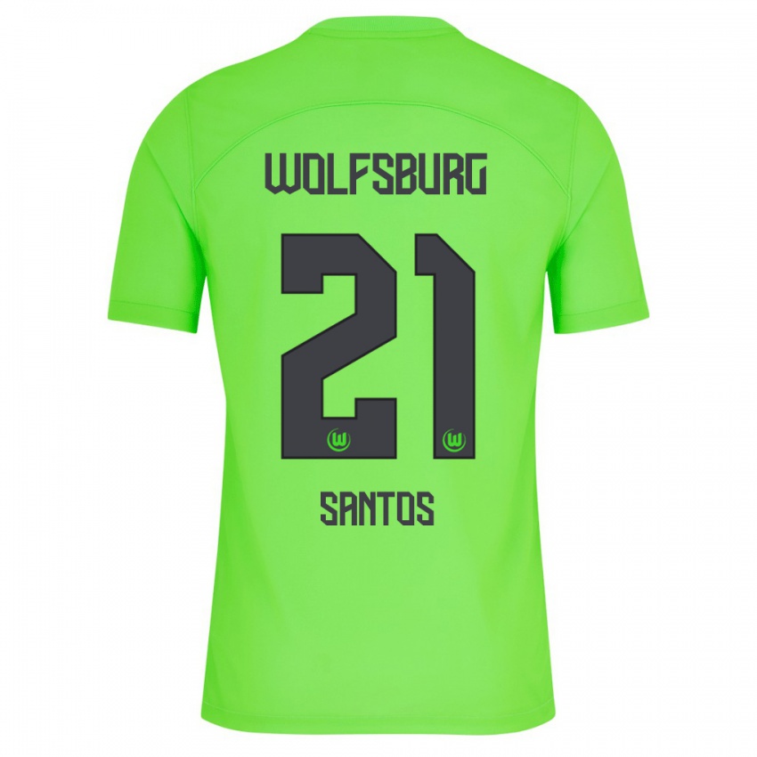 Niño Camiseta Leonardo Santos #21 Verde 1ª Equipación 2023/24 La Camisa Argentina