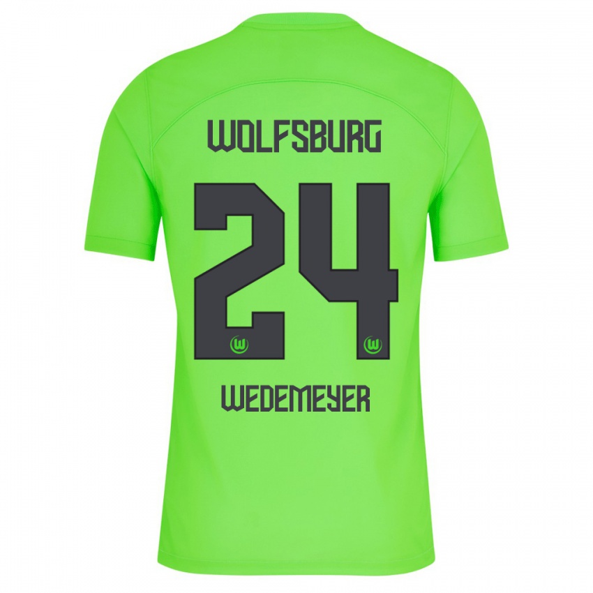 Niño Camiseta Joelle Wedemeyer #24 Verde 1ª Equipación 2023/24 La Camisa Argentina