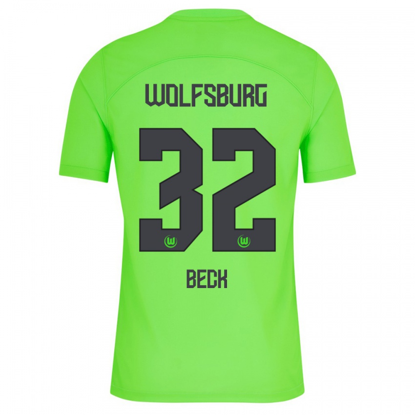 Niño Camiseta Kiara Beck #32 Verde 1ª Equipación 2023/24 La Camisa Argentina