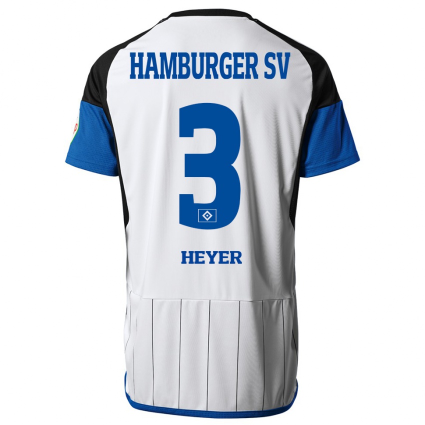 Niño Camiseta Moritz Heyer #3 Blanco 1ª Equipación 2023/24 La Camisa Argentina