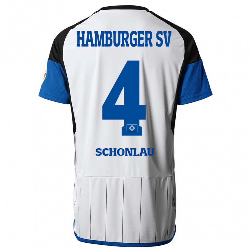 Niño Camiseta Sebastian Schonlau #4 Blanco 1ª Equipación 2023/24 La Camisa Argentina