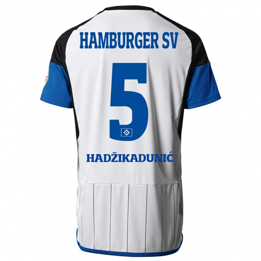 Niño Camiseta Dennis Hadzikadunic #5 Blanco 1ª Equipación 2023/24 La Camisa Argentina